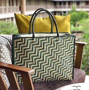 Handwoven Mengkuang Bag Songket Series Zig Zag OUT OF STOCK