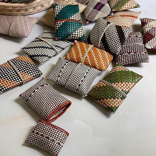 Hand Woven Traditional Mini Pouch - 4 pieces
